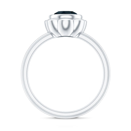 Genuine 1.35 Carat London Blue Topaz Solitaire Engagement Ring