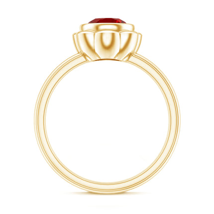 1.3 Carat Lab Grown Ruby Flower Engagement Ring