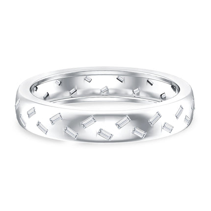 Baguette Cut Lab Grown Diamond Wedding Band With Certificate