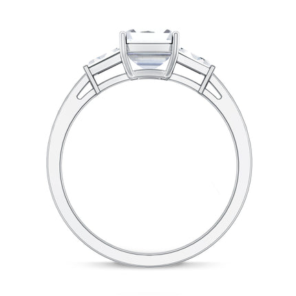 2 CT Lab Grown Diamond Emerald Cut Engagement Ring