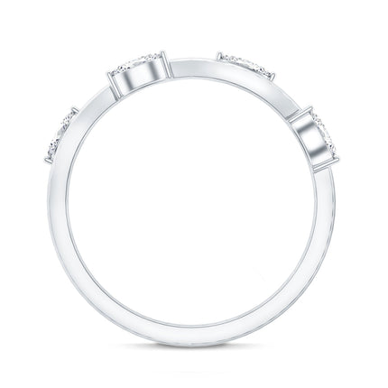 Marquise Cut Lab Grown Diamond Wedding Band