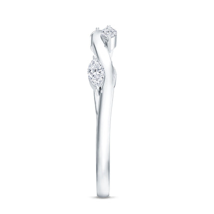 Marquise Cut Lab Grown Diamond Wedding Band
