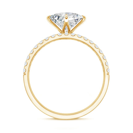 Princess Cut Lab Grown Diamond Ring With Wedding Band