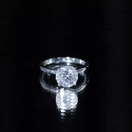 2 Carat Lab Grown Diamond Classic Engagement Ring in Silver