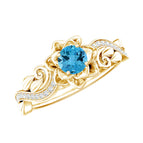 AAA / 14K Yellow Gold Plated Silver / 5