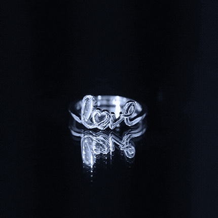 Love Ring in 14k Gold Plated Sterling Silver