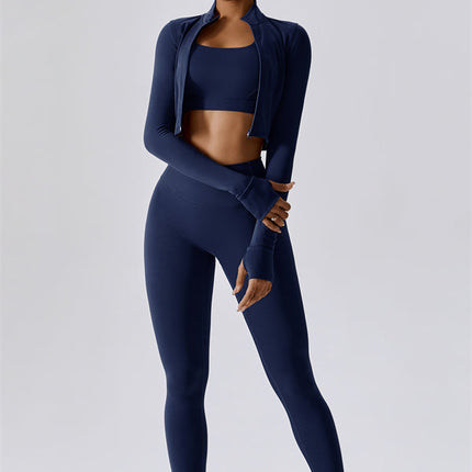 The Eloise Jacket Sports Bra Leggings 3-Piece Set