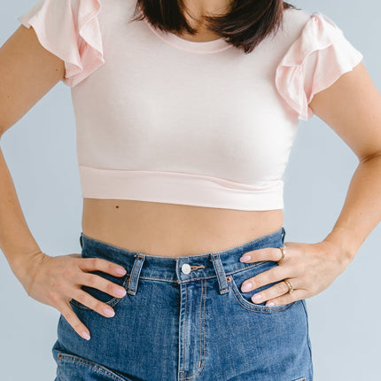 Ruffle Sleeve Halftee