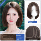 Oblique points [30cm-Mocha Brown] real hair mixed Silk