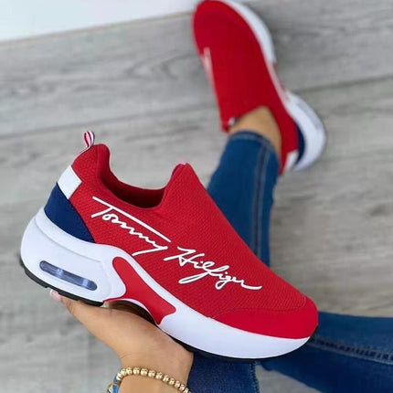 Casual Breathable Wedges Ladies Walking Sneakers Flat Women Shoes
