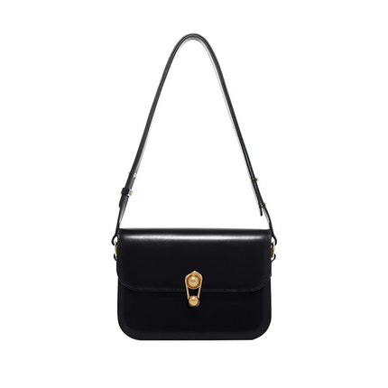 Women's Bag Luxury Brand | New Fashion Shoulder & Crossbody Square Bags (Designer Split Leather Tote Handbag with Lock)