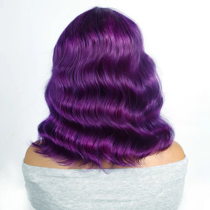 Honey Blonde Wavy Lace Front Wig with Shadow Roots | HD Lace Human Hair Wig | Multi-Parting
