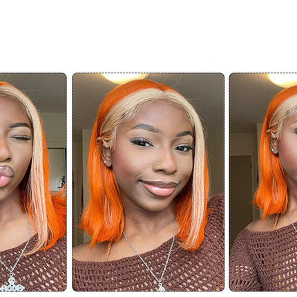 Ginger Short Bob Wig | Straight Human Hair T-Part Lace Front