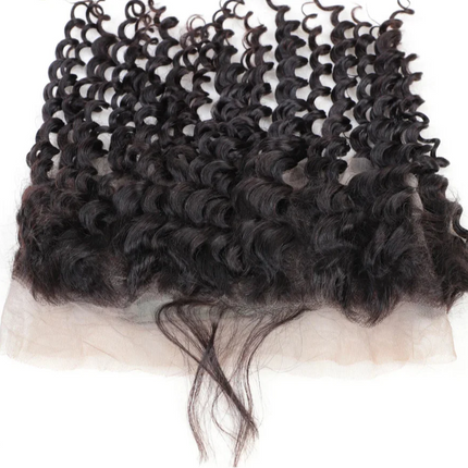 180% Density Deep Wave 360 Lace Frontal Wig | Transparent Swiss Lace Brazilian Remy Human Hair (12-20 Inch)