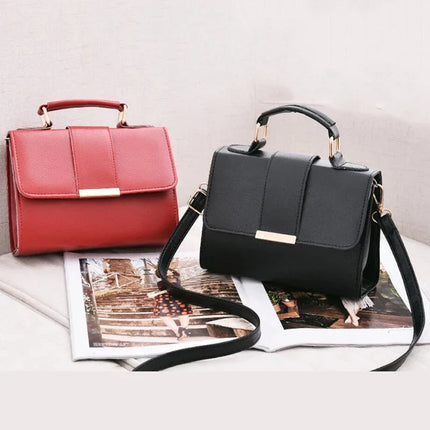 Women's Fashion PU Leather Shoulder Bag | Small Flap Crossbody Handbags & Top Handle Messenger Bags (High-Quality Luxury Ladies Hand Bag)