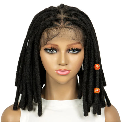 Short Locs Cornrow Braids Wig | Full Lace | Baby Hair | African Inspired