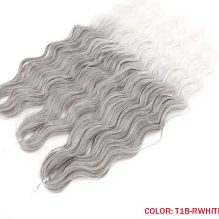 24" Orange Twist Crochet Hair | Synthetic Deep Wave Braiding Hair Extensions | Water Wave Hair | Heat Resistant Fiber | 60 Strands/Pack