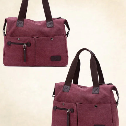 New Arrive Women's Vintage Canvas Messenger Bag | Large Casual Tote Handbag & Crossbody Shoulder Bag for Ladies (Travel Bag)