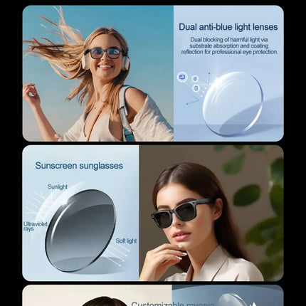 LIGE Smart Glasses Photography Video AI Intelligent Interactive Translation IOS Andirod Glasses