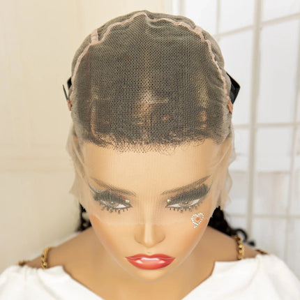 Boho Cornrow & Knotless Box Braids Wig | Full Lace | Kanekalon Hair | Women's Braided Wig