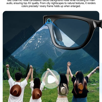 GUHUAVMI New 800W Camera AI Smart Glasses Color-Changing Translation Glasses Photo Video Recording Waterproof