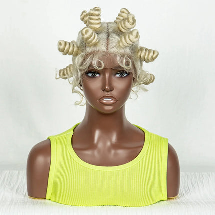 Handmade Bantu Knotless Braids Wig | Full Double Lace Front | Baby Hair