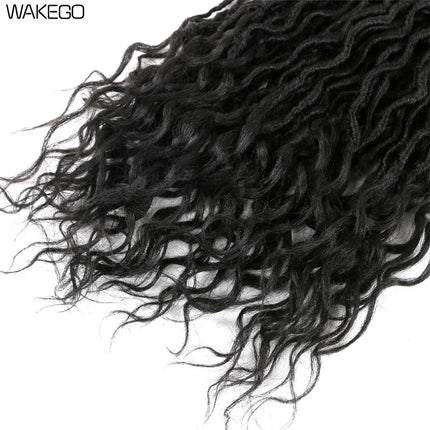 Goddess Faux Locs Crochet Hair | 18" Soft Curly Braids | Ombre Dreadlocks Extensions | 24 Strands/Pack