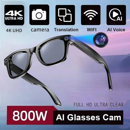 GUHUAVMI New 800W Camera AI Smart Glasses Color-Changing Translation Glasses Photo Video Recording Waterproof