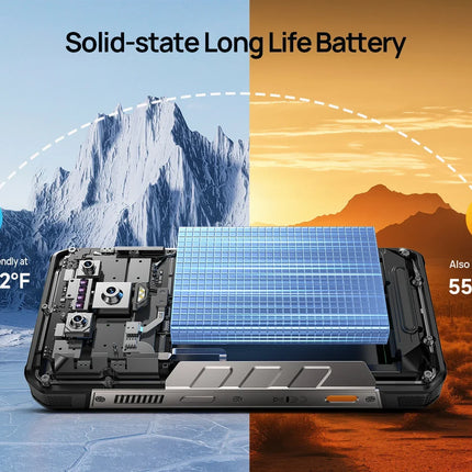 Ulefone Armor 34 Pro 5G AI Rugged Phone 25500mAh Up to 32GB+512GB Built-in Projector 120Hz 6.95" NFC Smartphone