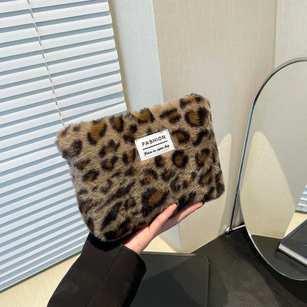 Leopard Print Retro Makeup Bag | Large Capacity Cosmetic Bag & Fashion Portable Storage Bag (Travel Toiletry Bag)