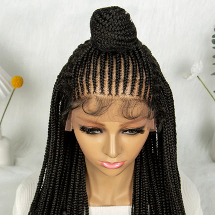 Updo Braided Wig with Curly Ends & Baby Hair | Lace Front