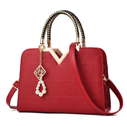 Women's Handbag Patchwork Shoulder Messenger Bag | Office Work PU Leather Female Bag & Ladies Luxury Elegant Handbag