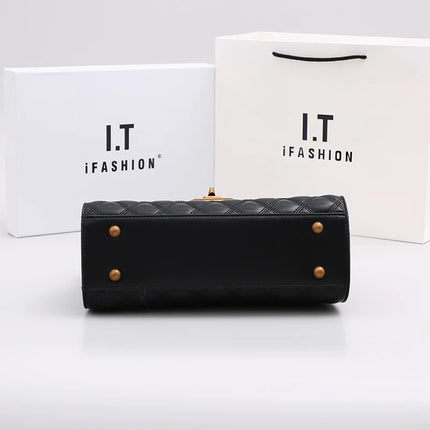 Women's Handbag New Autumn & Winter | High-End Light Luxury Diamond Grid Small Square Bag (Shoulder & Crossbody)