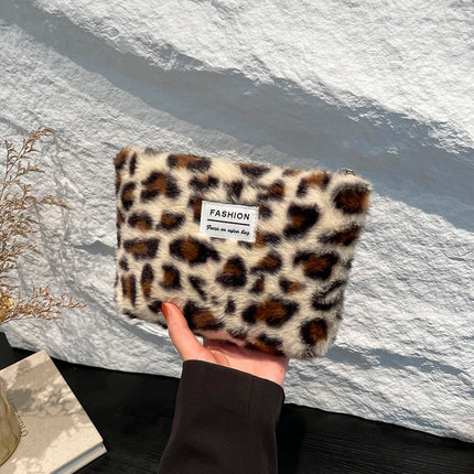 Leopard Print Retro Makeup Bag | Large Capacity Cosmetic Bag & Fashion Portable Storage Bag (Travel Toiletry Bag)