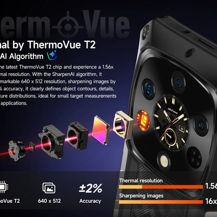 Ulefone Armor 28 Ultra 5G AI Thermal Imaging Rugged Phone Dimensity 9300+ 1TB ROM 32GB RAM Android Smartphone