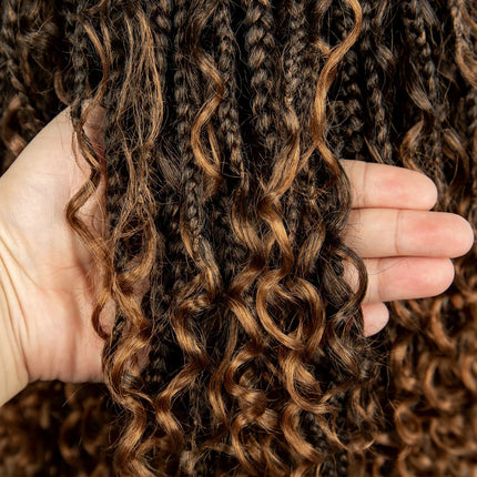 14" Burgundy Box Braids Wig | Full Lace | Kanekalon Fiber | Boho Braids | For Women