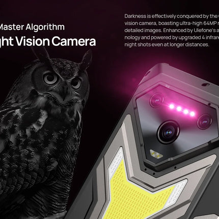 Ulefone Armor 34 Pro 5G AI Rugged Phone 25500mAh Up to 32GB+512GB Built-in Projector 120Hz 6.95" NFC Smartphone
