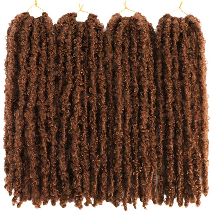 Butterfly Faux Locs Crochet Hair | 12/14" Distressed Goddess Locs | Pre-Looped | 12 Strands/Pack