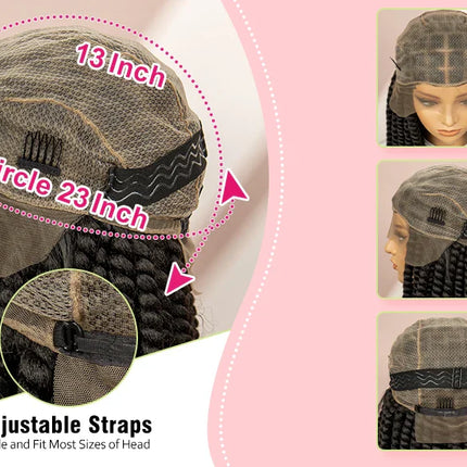 Twisted Braided Wig | Bob Twist Crochet Wig | Full Lace Braided Wig for Black Women | Kanekalon Hair