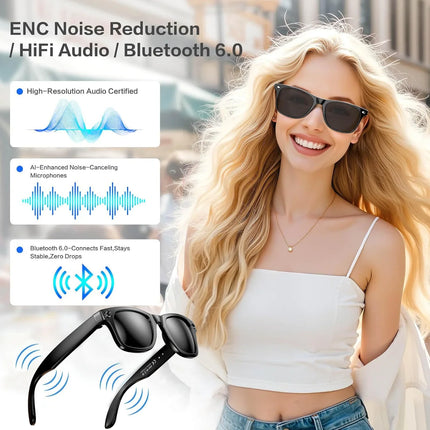 GUHUAVMI New 800W Camera AI Smart Glasses Color-Changing Translation Glasses Photo Video Recording Waterproof