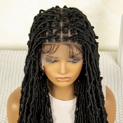 Red Box Braids Full Lace Wig | 36 Inches | Crochet Braids | Knotless | Kanekalon