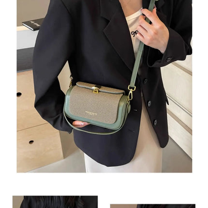High-Grade Sense Women's Small Square Bags | Trendy Classic PU Leather Lady Commuter Shoulder Bag & Short Handle Handbags