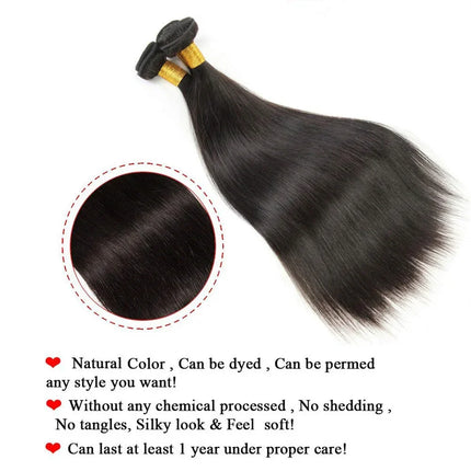 8-32 Inch Bone Straight Brazilian Remy Human Hair Weave Bundles | Natural Color 12A | 1, 3, or 4 Bundles
