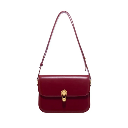 Women's Bag Luxury Brand | New Fashion Shoulder & Crossbody Square Bags (Designer Split Leather Tote Handbag with Lock)