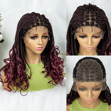 Pre-Looped Bohemian Box Braids with Curly Ends | Crochet Hair