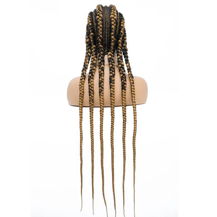 36" Jumbo Knotless Box Braids Wig | Incoo Full Lace Cornrow Wig | Transparent Lace | African Braided Hair