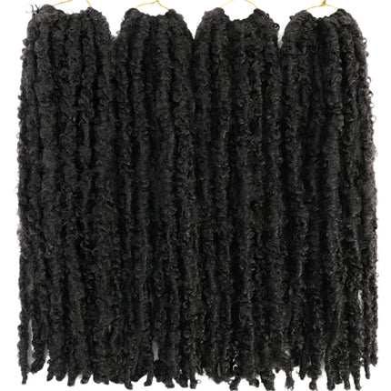 Butterfly Faux Locs Crochet Hair | 12/14" Distressed Goddess Locs | Pre-Looped | 12 Strands/Pack