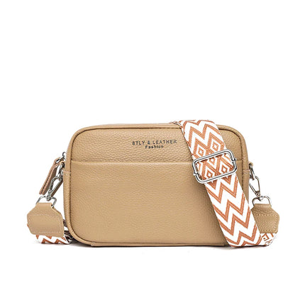 High Quality Genuine Leather Women's Crossbody & Shoulder Bag | Luxury Solid Color Cow Leather Handbag (Female Messenger Tote Sac)