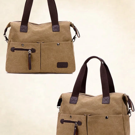 New Arrive Women's Vintage Canvas Messenger Bag | Large Casual Tote Handbag & Crossbody Shoulder Bag for Ladies (Travel Bag)