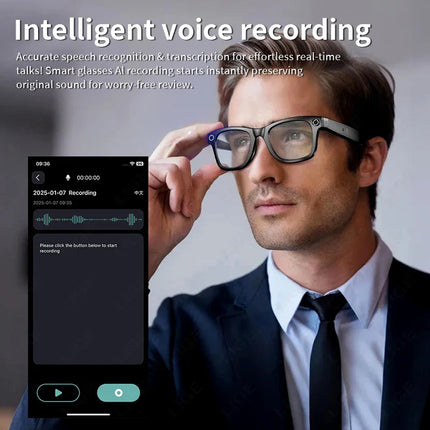 LIGE Smart Glasses Photography Video AI Intelligent Interactive Translation IOS Andirod Glasses